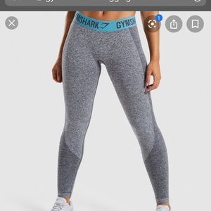 Gymshark Flex Leggings Charcoal marl/dusky teal